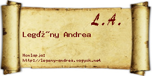 Legény Andrea névjegykártya
