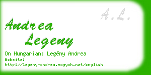 andrea legeny business card