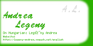 andrea legeny business card